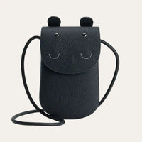 Petite Sacoche Femme Cuir Noir Modèle Fly