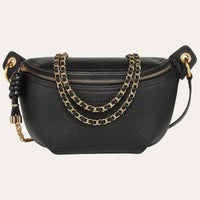 Sacoche Banane Femme Cuir Noir Modèle Tammy