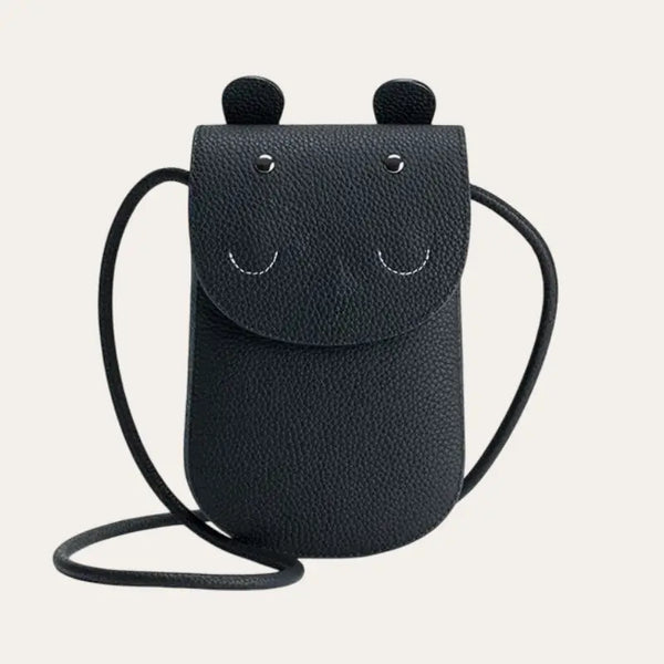 Petite Sacoche Femme Cuir Noir Modèle Fly