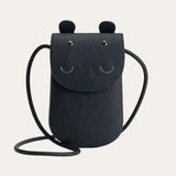 Petite Sacoche Femme Cuir Noir Modèle Fly