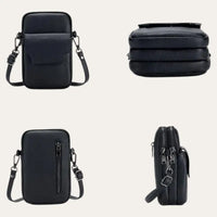 Petite Sacoche Femme Cuir Noir Modèle Salem