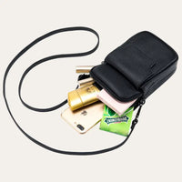 Petite Sacoche Femme Cuir Noir Modèle Salem