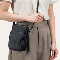 Petite Sacoche Femme Cuir Noir Modèle Salem