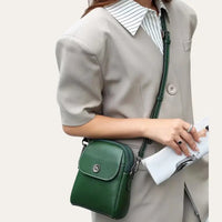 Petite Sacoche Femme Cuir Vert Modèle Barstow