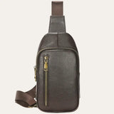 Petite Sacoche Homme Cuir Marron Modèle Fargo