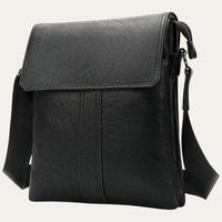 Petite Sacoche Homme Cuir Noir Modèle Waylon