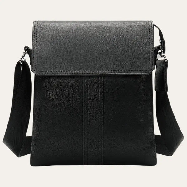 Petite Sacoche Homme Cuir Noir Modèle Walt
