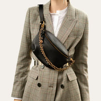 Sacoche Banane Femme Cuir Noir Modèle Tammy