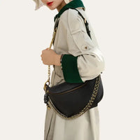 Sacoche Banane Femme Cuir Noir Modèle Tammy