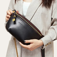 Sacoche Banane Femme Cuir Noir Modèle Tammy