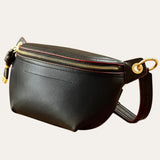 Sacoche Banane Femme Cuir Noir Modèle Tammy