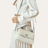 Sacoche Bandoulière Femme Cuir Beige Modèle Reba