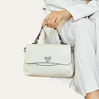Sacoche Bandoulière Femme Cuir Beige Modèle Reba