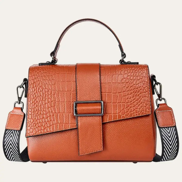 Sacoche Bandoulière Femme Cuir Marron Modèle Nina