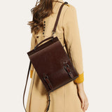 Sacoche Bandoulière Femme Cuir Marron Modèle Swan