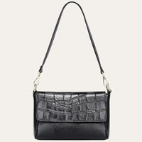 Sacoche Bandoulière Femme Cuir Noir Modèle Alya
