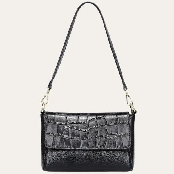 Sacoche Bandoulière Femme Cuir Noir Modèle Alya