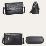 Sacoche Bandoulière Femme Cuir Noir Modèle Alya