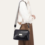 Sacoche Bandoulière Femme Cuir Noir Modèle Kim