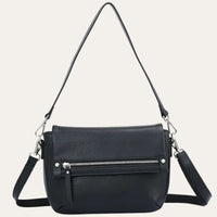 Sacoche Bandoulière Femme Cuir Noir Modèle Zia