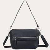 Sacoche Bandoulière Femme Cuir Noir Modèle Zia