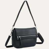 Sacoche Bandoulière Femme Cuir Noir Modèle Zia