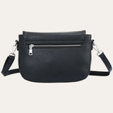 Sacoche Bandoulière Femme Cuir Noir Modèle Zia