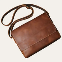 Sacoche Bandoulière Homme Cuir Marron Modèle Elias