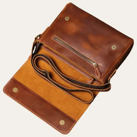 Sacoche Bandoulière Homme Cuir Marron Modèle Elias