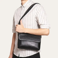 Sacoche Bandoulière Homme Cuir Noir Modèle Anderson