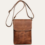 Sacoche Cuir Marron Homme Modèle Wichita