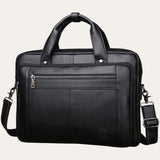 Sacoche Ordinateur Homme Cuir Noir Modèle Manhattan